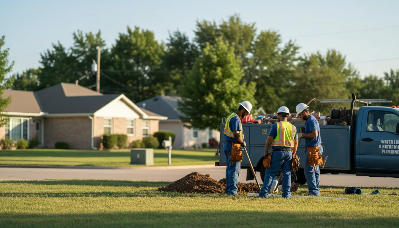 Residential water line and bathroom plumbing service in Wellsville, NY
